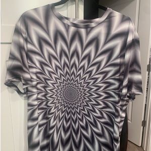 NEW-UNISEX OPTICAL ILLUSION T-shirt-Large